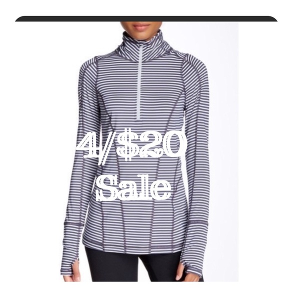 Zella Jackets & Blazers - Zella Run Stripe Half Zip Pullover Small